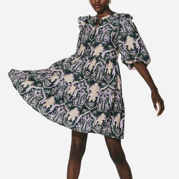 NWT Cleobella Camden Casablanca Ruffle Hem Influencer Famous Women Dress XSmall - Picture 7 of 14